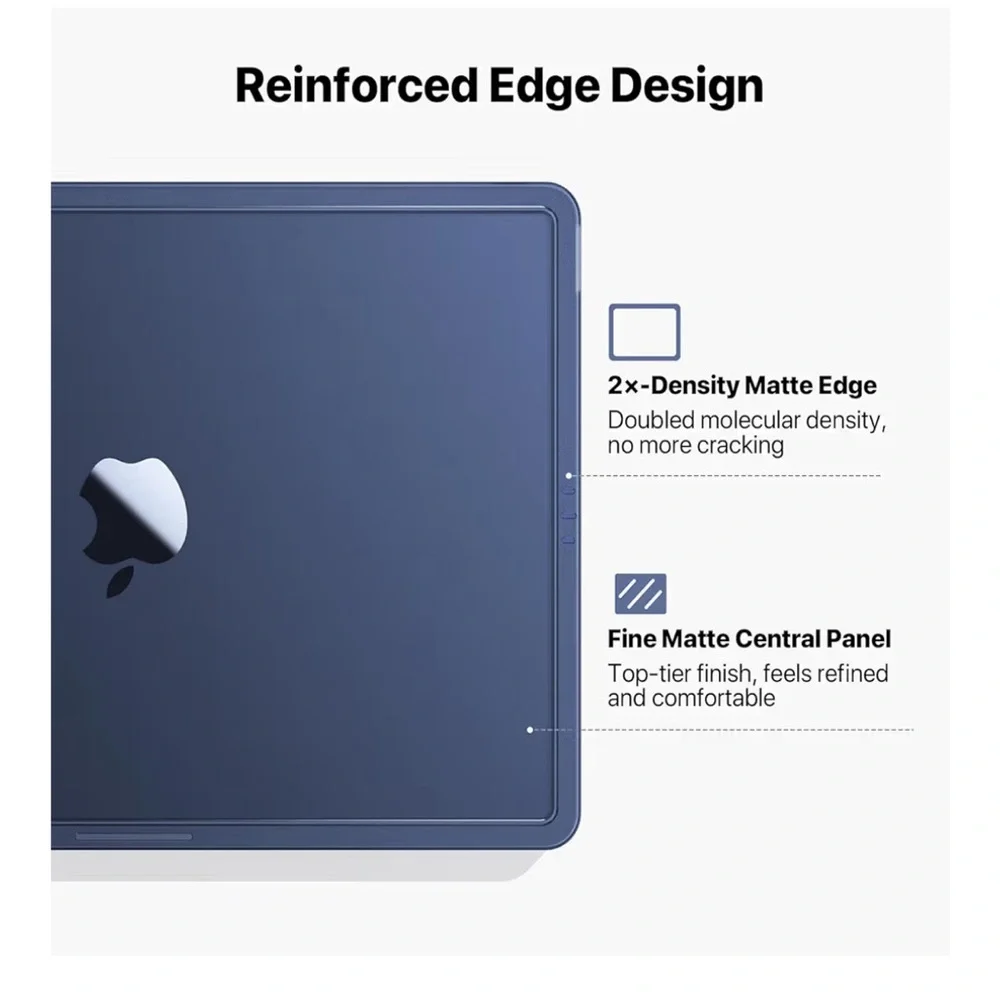‘CRACKGUARD’ for MacBook Air 15” Protective Laptop Case-MIDNIGHT CLEAR